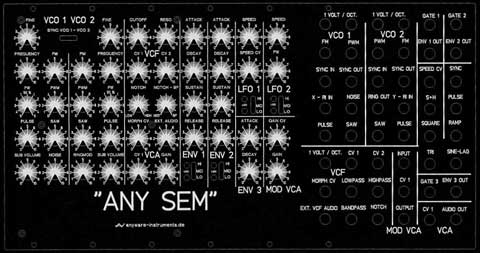 big version SEMTEX XL modular synthesizer oberheim SEM compliant