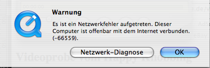 fehlermeldung mac
