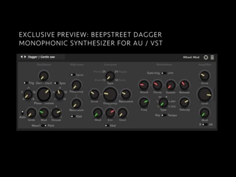 Exclusive Preview: BeepStreet Dagger Synthesizer (VST/AU)