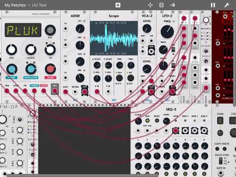 Mifki MiRack VCV-Rack in iOS - Quick Audio &quot;Demo&quot;