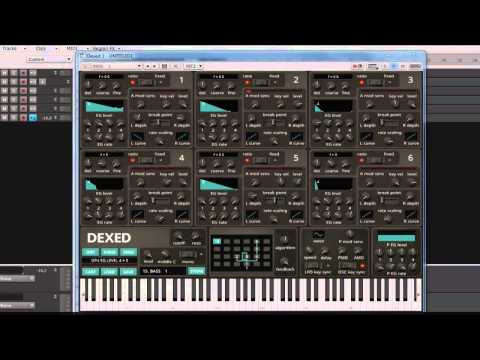 DEXED - Open source DX7 librarian / emulator VSTi demo