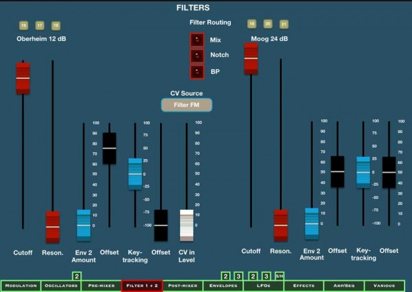 Alesis Andromeda iPad Editor