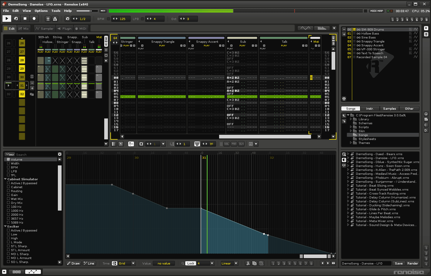 automation in renoise