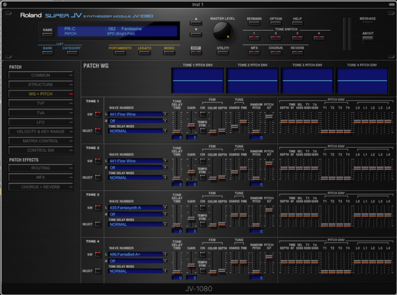 Roland JV-1080 Pugin