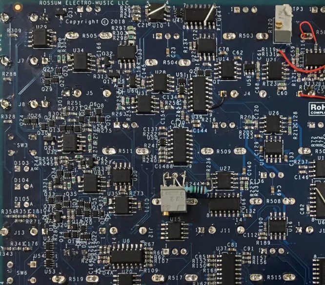 Rossum Electro Prototyp Eurorack Rückseite