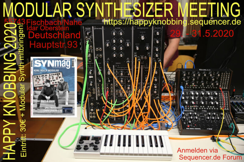 Happy Knobbing 2020 Modular Synthesizer Meeting Flyer