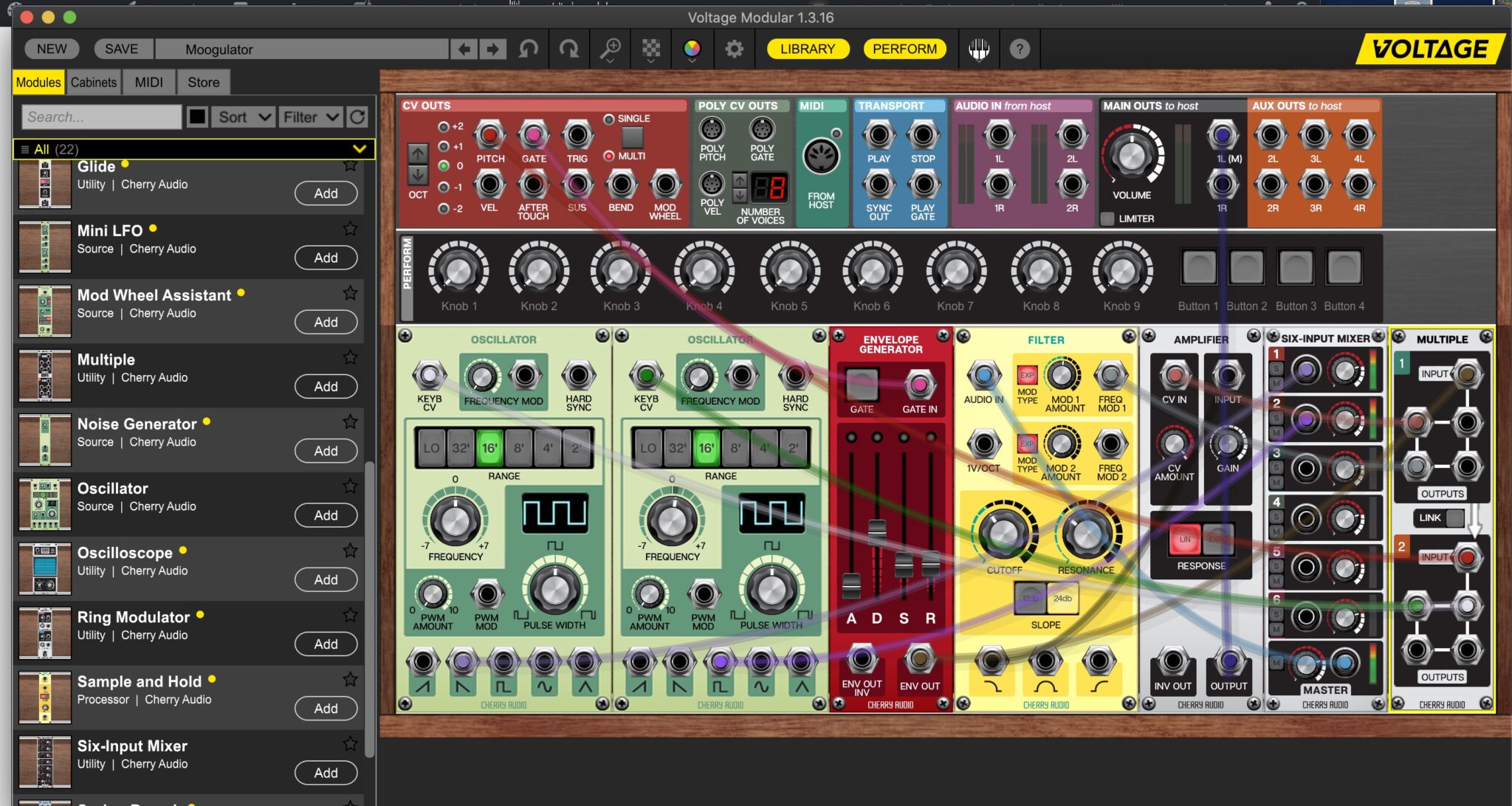 Free Cherry Audio Voltage Modular + Synthmaster One Sequencer