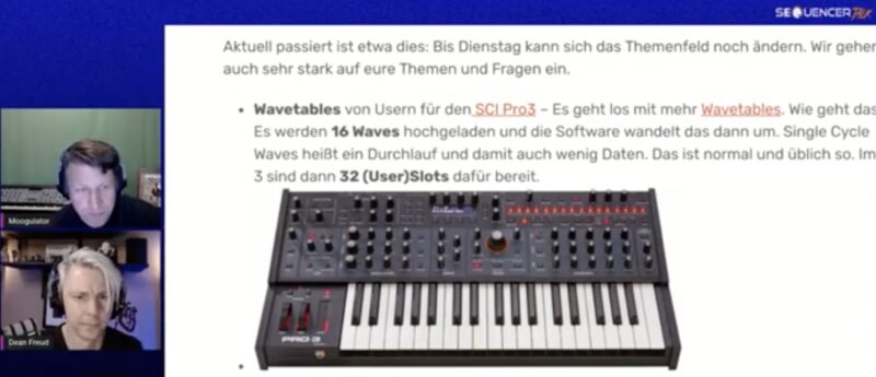 SequencerTalk Synthesizer-Videocast