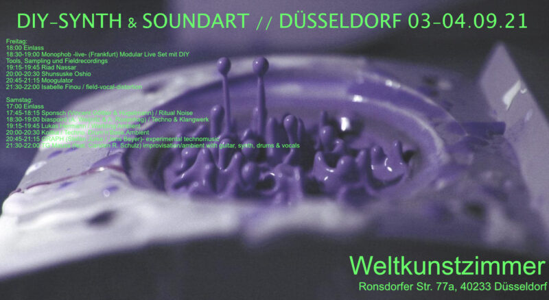 Weltkunstzimmer DIYsseldorf Synth Soundart 2021