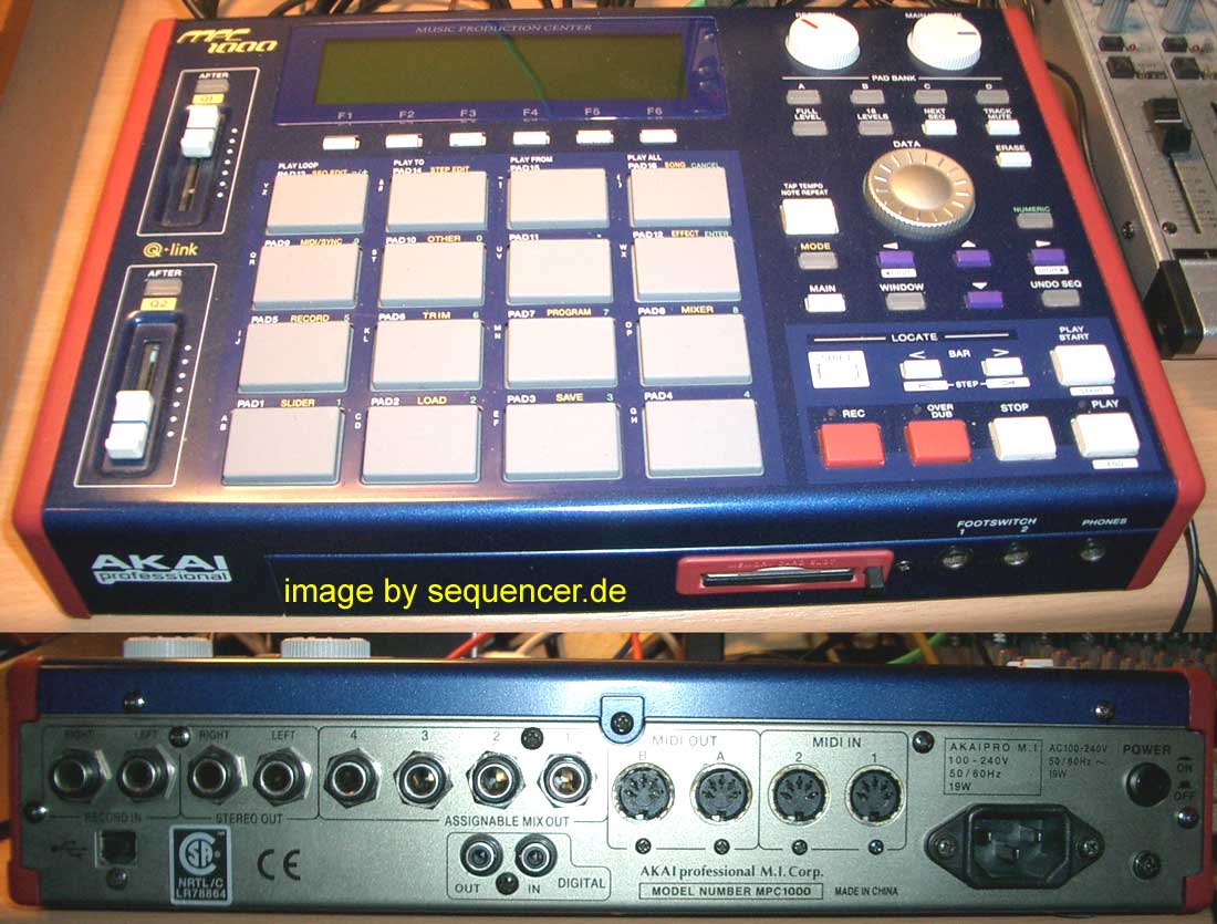 Akai MPC1000, MPC1000BK Sampler real time sequencer