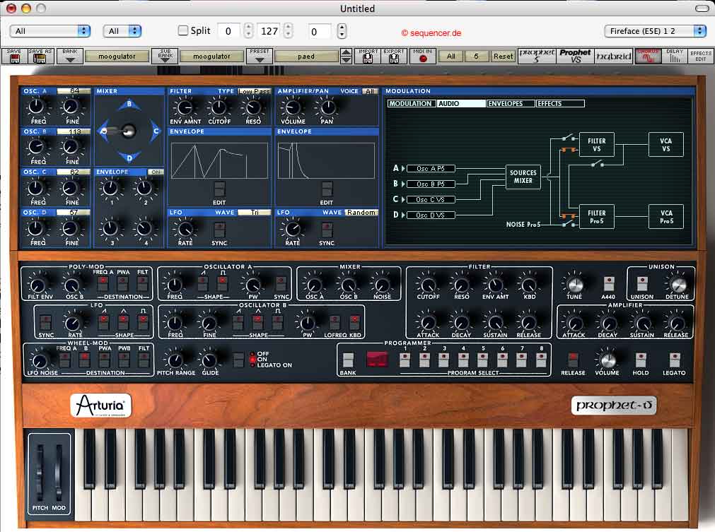 Arturia Prophet V synthesizer