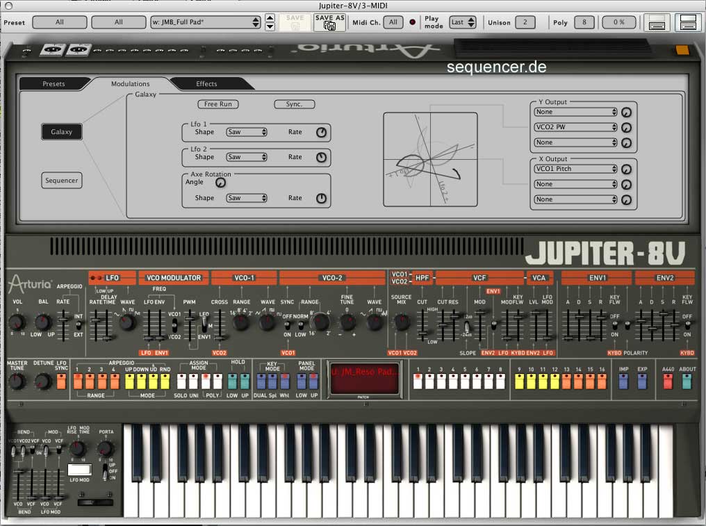 Arturia Jupiter8V synthesizer