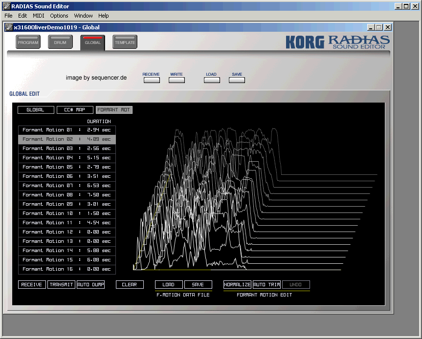 radias formant analysis