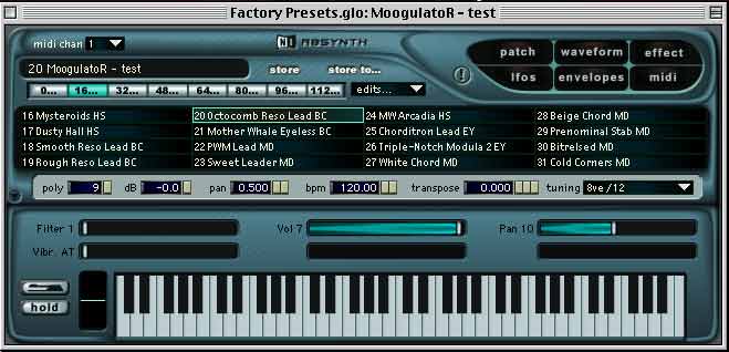 absynth 2 synthesizer keyboard