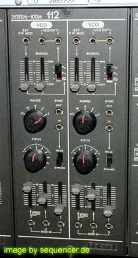 system 100m system 100m Module 112: dual VCO synthesizer