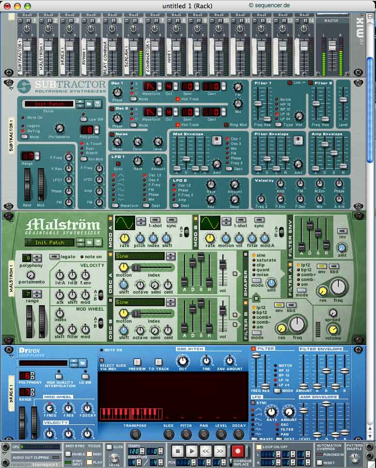 Propellerheads Reason synthesizer