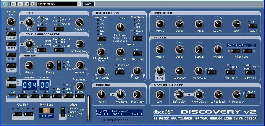 DiscoDSP Discovery synthesizer