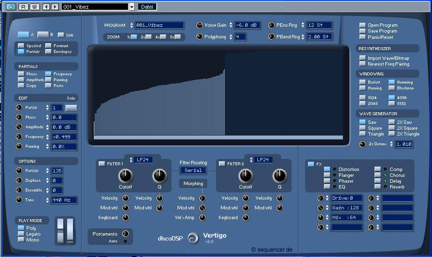 DiscoDSP Vertigo synthesizer