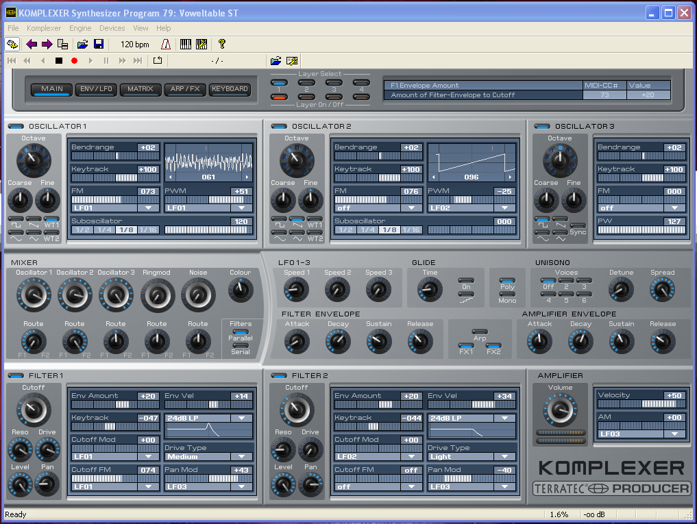 Terratec Komplexer synthesizer