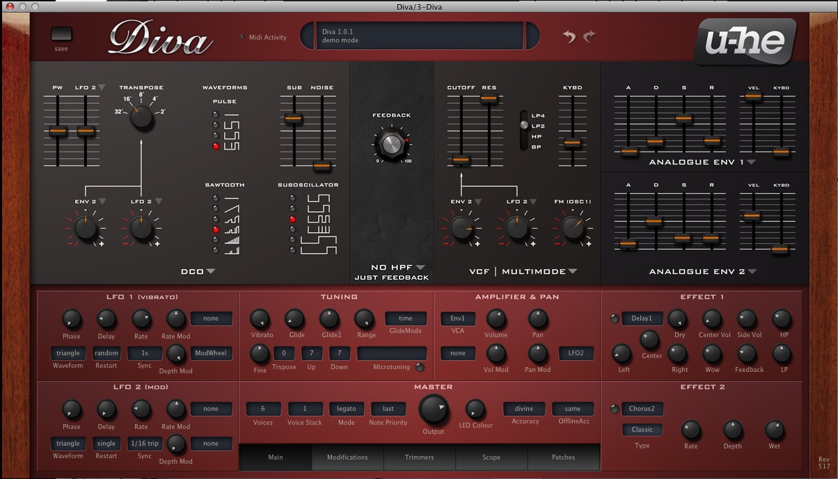 UHE Diva synthesizer