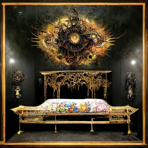 Martin_Kraken_vintage_Gothic_death_bed_with_golden_frame_and_bl_73d101e1-6d0b-4489-a389-3441c...webp