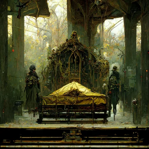 Martin_Kraken_vintage_Gothic_death_bed_with_golden_frame_and_bl_462b47d2-42e8-4530-a7bd-37775...webp