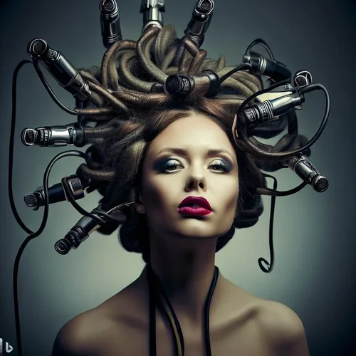 a model with hair made of xlr-cables-2.jpg a model with hair made of xlr-cables-2.jpg