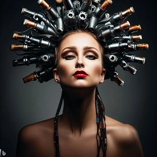 a model with hair made of xlr-cables-3.jpg a model with hair made of xlr-cables-3.jpg