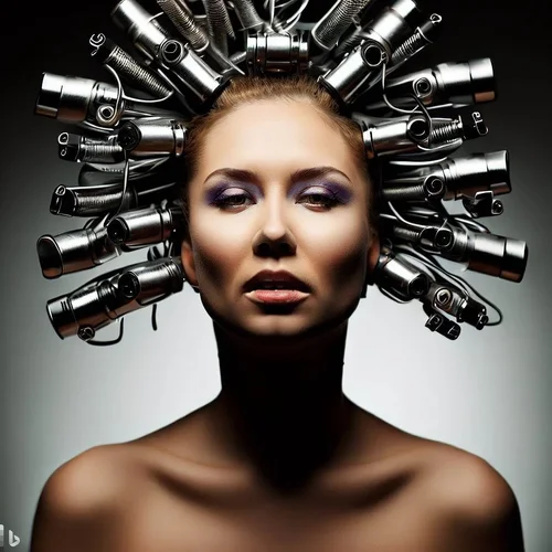 a model with hair made of xlr-cables-6.jpg a model with hair made of xlr-cables-6.jpg