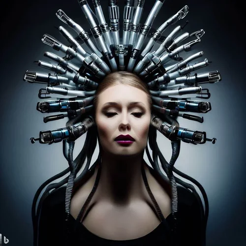 a model with hair made of xlr-cables-7.jpg a model with hair made of xlr-cables-7.jpg