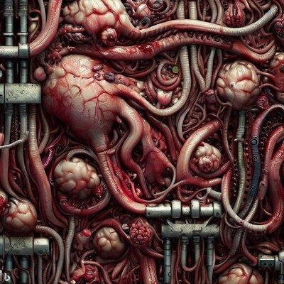 meaty cyborg wall texture. Lots of tentacles, wires and tumors-1.jpg