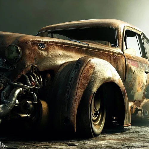 photorealistic, ugly, rosted, scruffy oldtimer-car, many details, Ultra detailed, octane rende...jpg photorealistic, ugly, rosted, scruffy oldtimer-car, many details, Ultra detailed, octane rende...jpg