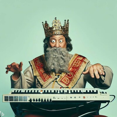 Karl der Große, funny mimics, playing a keyboard-synthesizer-1.jpg