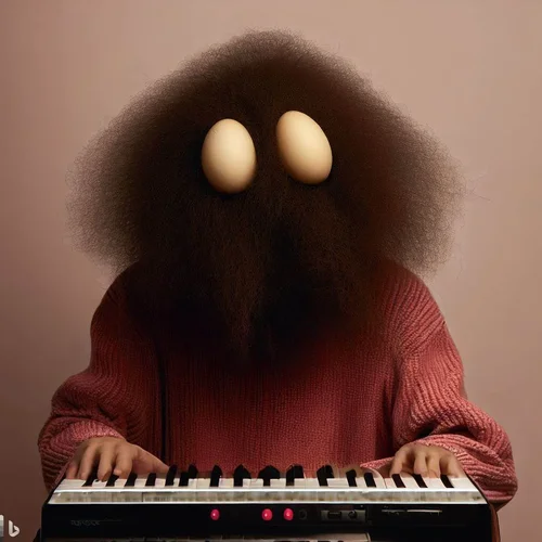 a face, chin made of two hairy eggs, funny mimics, playing a keyboard-synthesizer-1.jpg a face, chin made of two hairy eggs, funny mimics, playing a keyboard-synthesizer-1.jpg