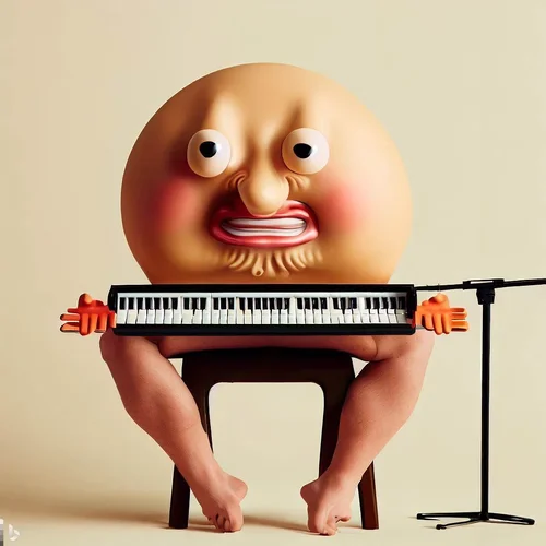 a face made from a bottom, funny mimics, playing a keyboard-synthesizer-6.jpg a face made from a bottom, funny mimics, playing a keyboard-synthesizer-6.jpg