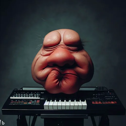 a face made from a well fed arse, funny mimics, playing a keyboard-synthesizer-5.jpg a face made from a well fed arse, funny mimics, playing a keyboard-synthesizer-5.jpg