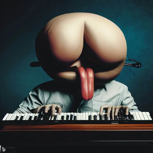 a face made from an arse, funny mimics, playing a keyboard-synthesizer-1.jpg a face made from an arse, funny mimics, playing a keyboard-synthesizer-1.jpg