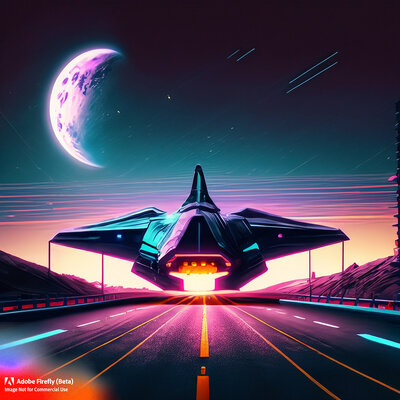 Firefly spaceship landing on highway at night 32813.jpg