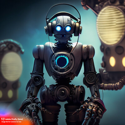 Firefly evil robot with headphones at night 8066.jpg