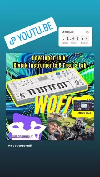 Kiviak WoFi Dev-Talk mit Romain und "Fred's Lab" 20:30 - 16.6. @ SequencerTalk
