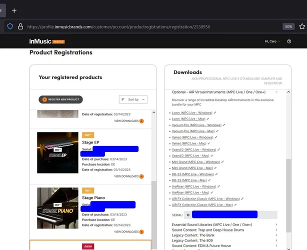 Akai inMusic Optional - AIR Virtual Instruments für MPC Live  One  One plus 01 blue.webp