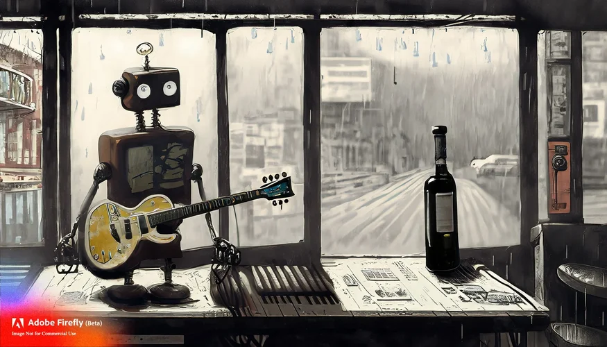 im Stil der 1950er Jahre Zeitungsillustrationen in leichten Graustufen einen rosti-9999929.webp