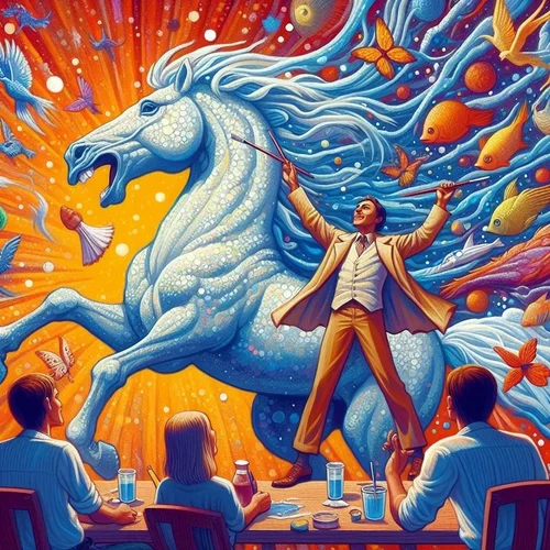 Zeige mir irgendetwas, was dir gerade einfällt, aber bitte künstlerisch hochrangig! Bitte kei...webp