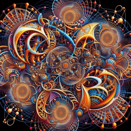 Die analytische Betrachtung komplexer Quadrupelkonfigurationen trifft auf eine symmetrische A...webp