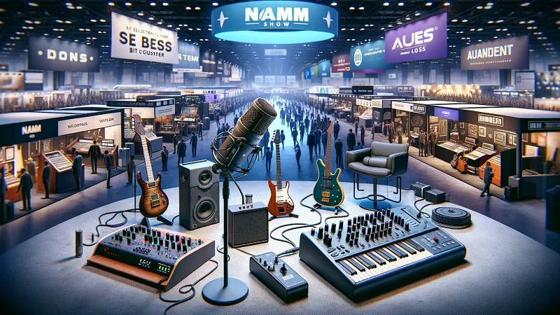 DALL·E 2024-01-20 03.40.58 - Create an artistic representation of the Winter NAMM Show 2024, ...webp
