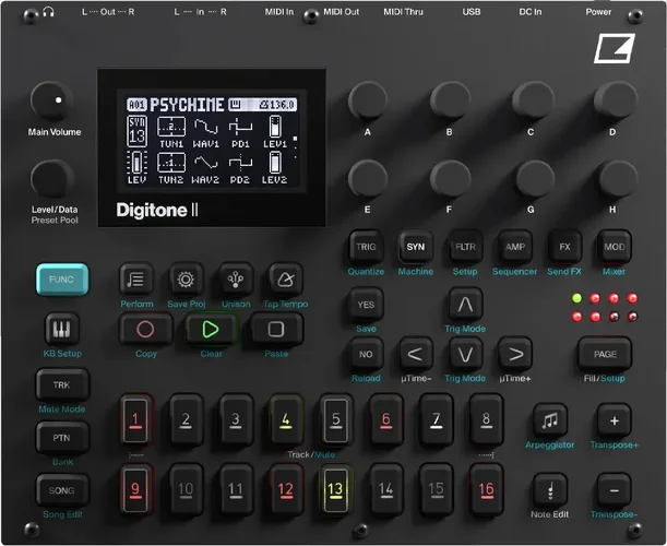 Elektron Digitone II mit 8 Takten