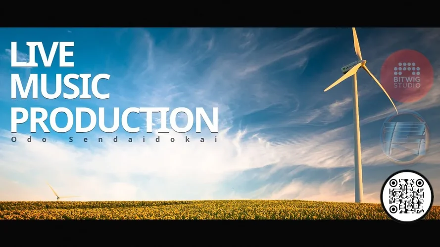 Youtube Thumbnail - Field of sunflowers with a wind wheel, bluesky with some thin clouds