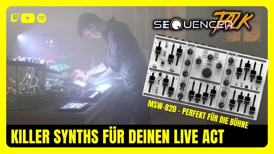 Welche Synthesizer funktionieren Live? Und was nutzen Acts? Heute 20:30 - SequencerTalk 259
