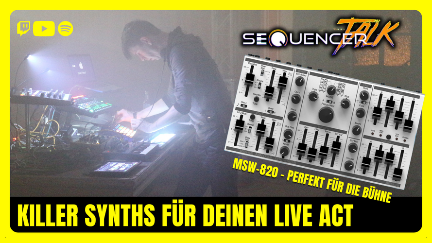 Welche Synthesizer funktionieren Live? Und was nutzen Acts? Heute 20:30 - SequencerTalk 259