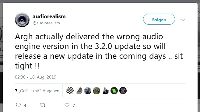 Screenshot_2019-08-17 audiorealism auf Twitter Argh actually delivered the wrong audio engine...webp